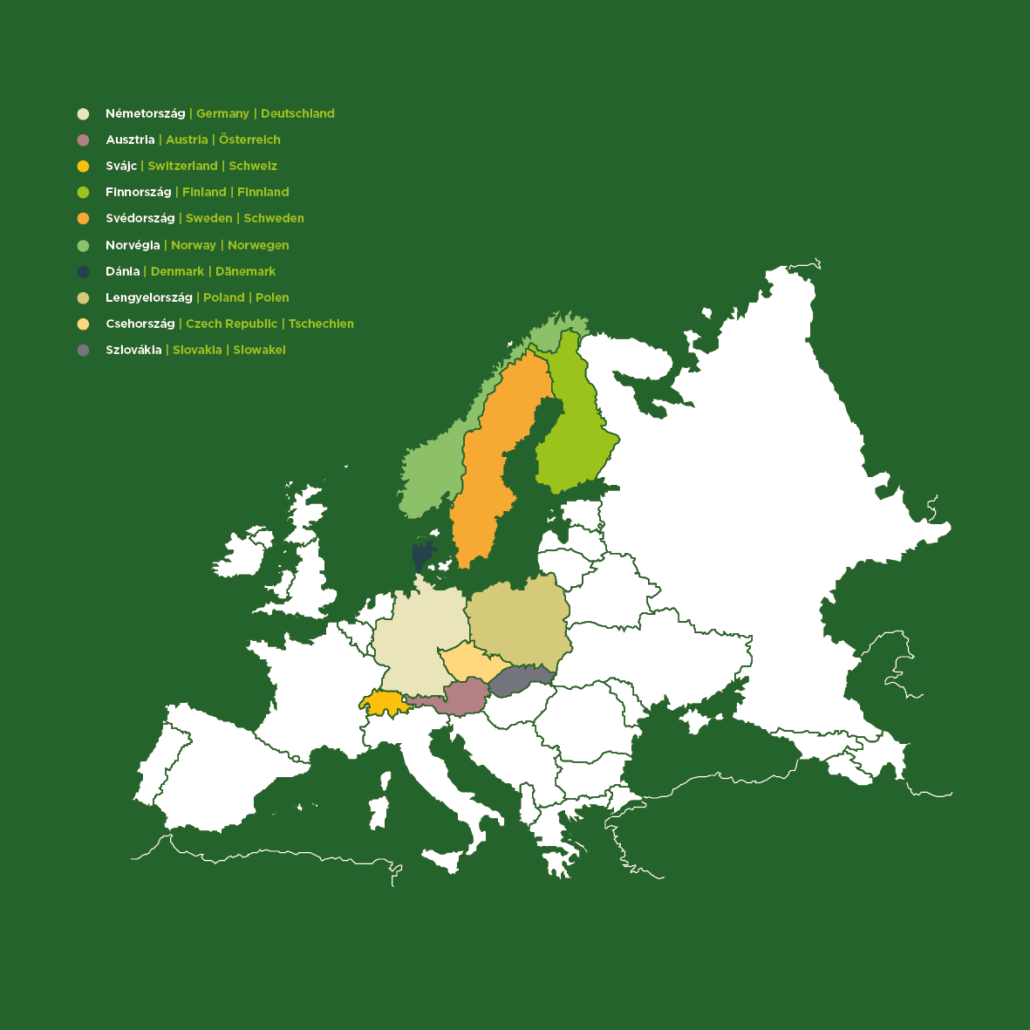 INBA - EU Export térkép